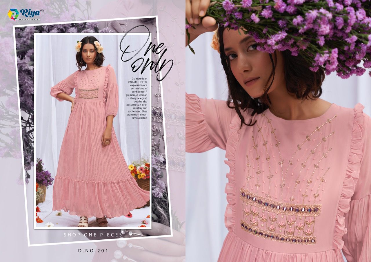 Riya Artery 2 Fancy Wear Wholesale Anarkali Kurtis Collection